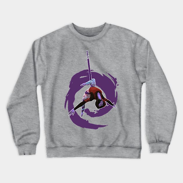 Aerialist, Purple Dusk Crewneck Sweatshirt by paintedmonk